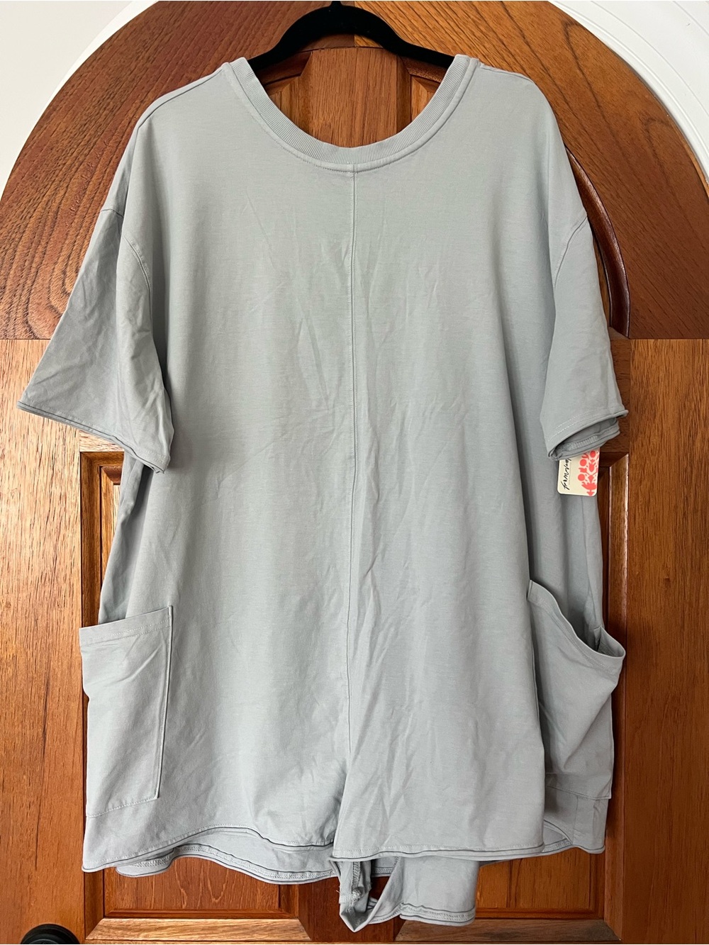 Free People FP Movement Hot Shot Tee Romper Size XL RT $60 Beach Fog